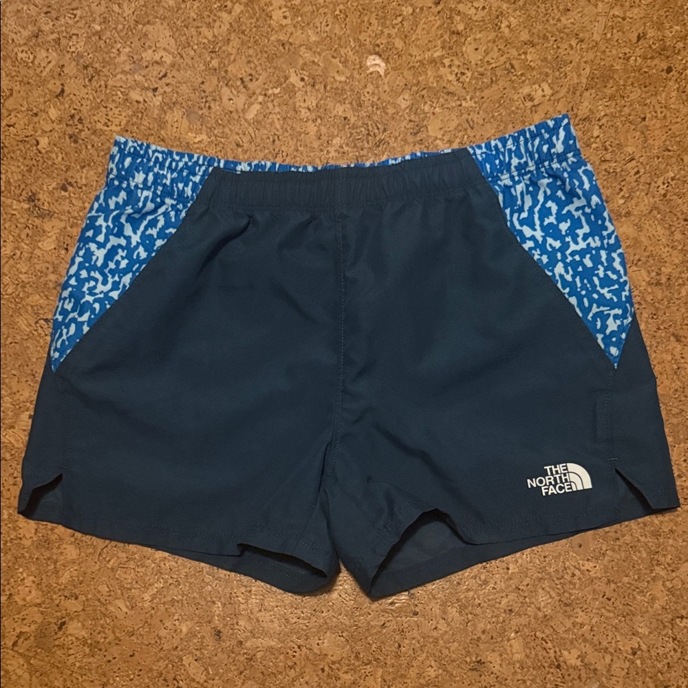 The North Face Navy and Blue Patterned Shorts